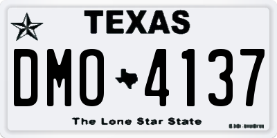TX license plate DMO4137