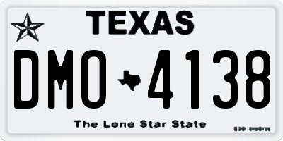 TX license plate DMO4138