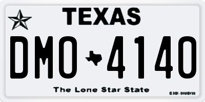 TX license plate DMO4140