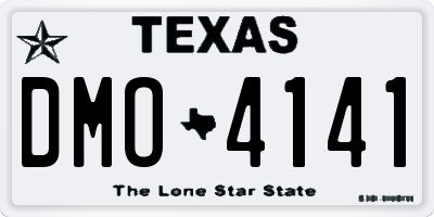 TX license plate DMO4141