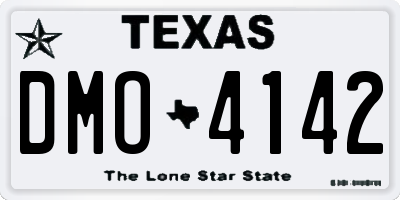 TX license plate DMO4142