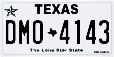 TX license plate DMO4143