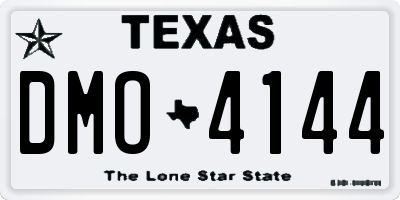 TX license plate DMO4144