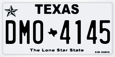TX license plate DMO4145