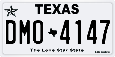 TX license plate DMO4147