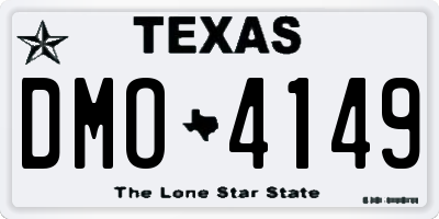 TX license plate DMO4149