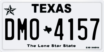 TX license plate DMO4157