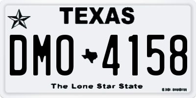 TX license plate DMO4158