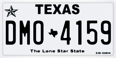TX license plate DMO4159