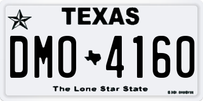 TX license plate DMO4160