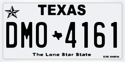 TX license plate DMO4161