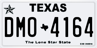 TX license plate DMO4164