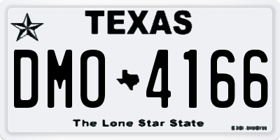 TX license plate DMO4166