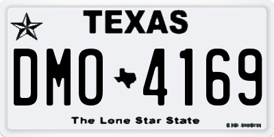TX license plate DMO4169