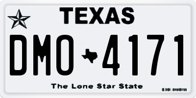 TX license plate DMO4171