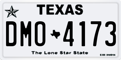 TX license plate DMO4173