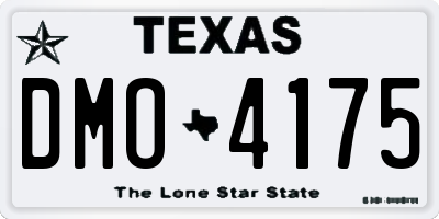 TX license plate DMO4175