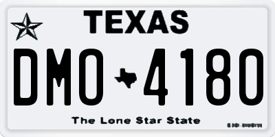 TX license plate DMO4180