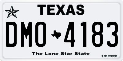 TX license plate DMO4183