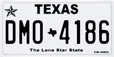 TX license plate DMO4186