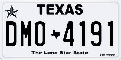 TX license plate DMO4191