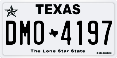 TX license plate DMO4197