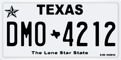TX license plate DMO4212
