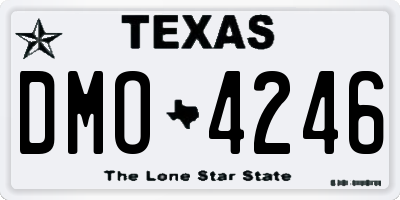 TX license plate DMO4246