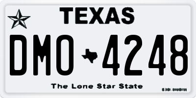 TX license plate DMO4248