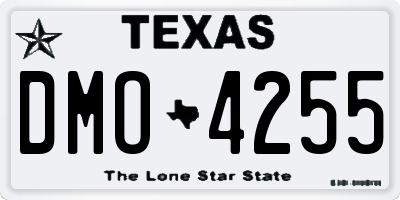 TX license plate DMO4255