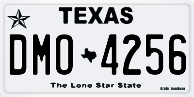 TX license plate DMO4256