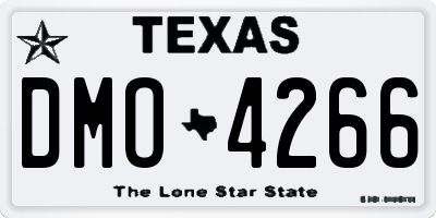 TX license plate DMO4266