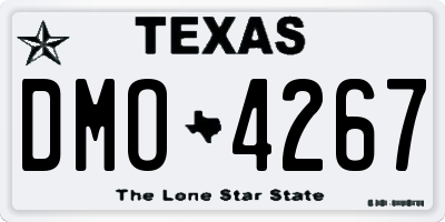 TX license plate DMO4267