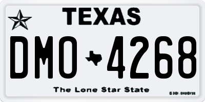 TX license plate DMO4268