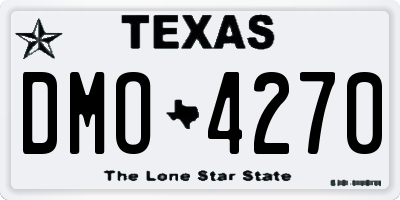TX license plate DMO4270