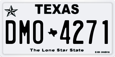 TX license plate DMO4271