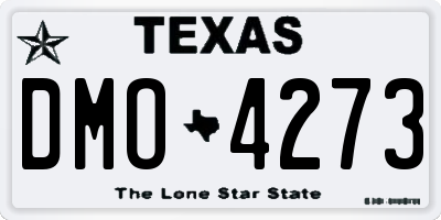 TX license plate DMO4273