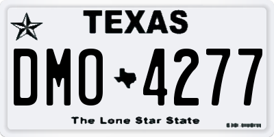 TX license plate DMO4277