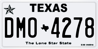 TX license plate DMO4278