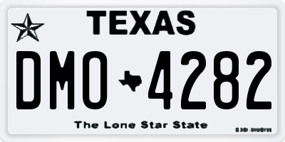 TX license plate DMO4282
