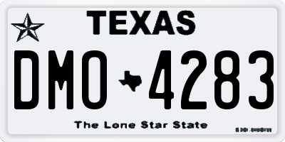 TX license plate DMO4283