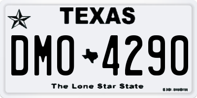 TX license plate DMO4290