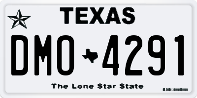 TX license plate DMO4291