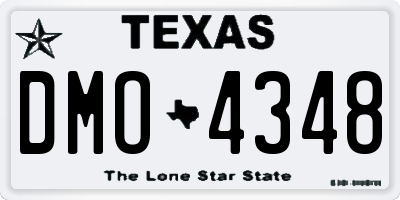 TX license plate DMO4348