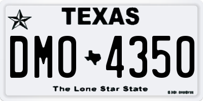 TX license plate DMO4350