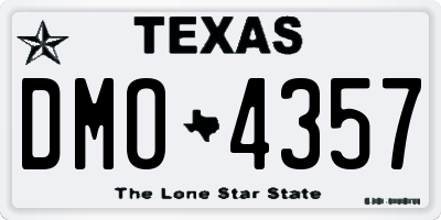 TX license plate DMO4357
