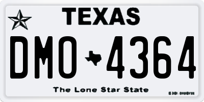 TX license plate DMO4364