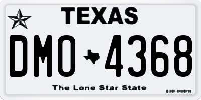 TX license plate DMO4368