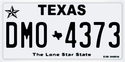 TX license plate DMO4373