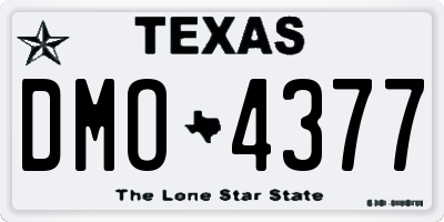 TX license plate DMO4377